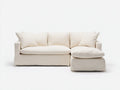 Divano Soggiorno 260×100×82 cm - tessuto beige chiaro - design moderno con seduta relax