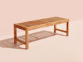 Panca Da Esterno 160×40×46 cm - legno teak colore naturale - design minimal per terrazza