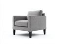 Poltrona Soggiorno 78×82×86 cm - tessuto grigio - stile moderno con schienale avvolgente