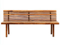 Panca da esterno con schienale in legno 155×58×88 cm - marrone - struttura a doghe per giardino