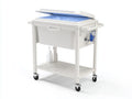 Scatola Isolata su carrello 80×52×88 cm - bianco - struttura mobile con ripiano per esterni