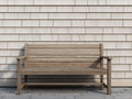 Panca da esterno in legno 158×60×90 cm - marrone chiaro - con schienale e braccioli