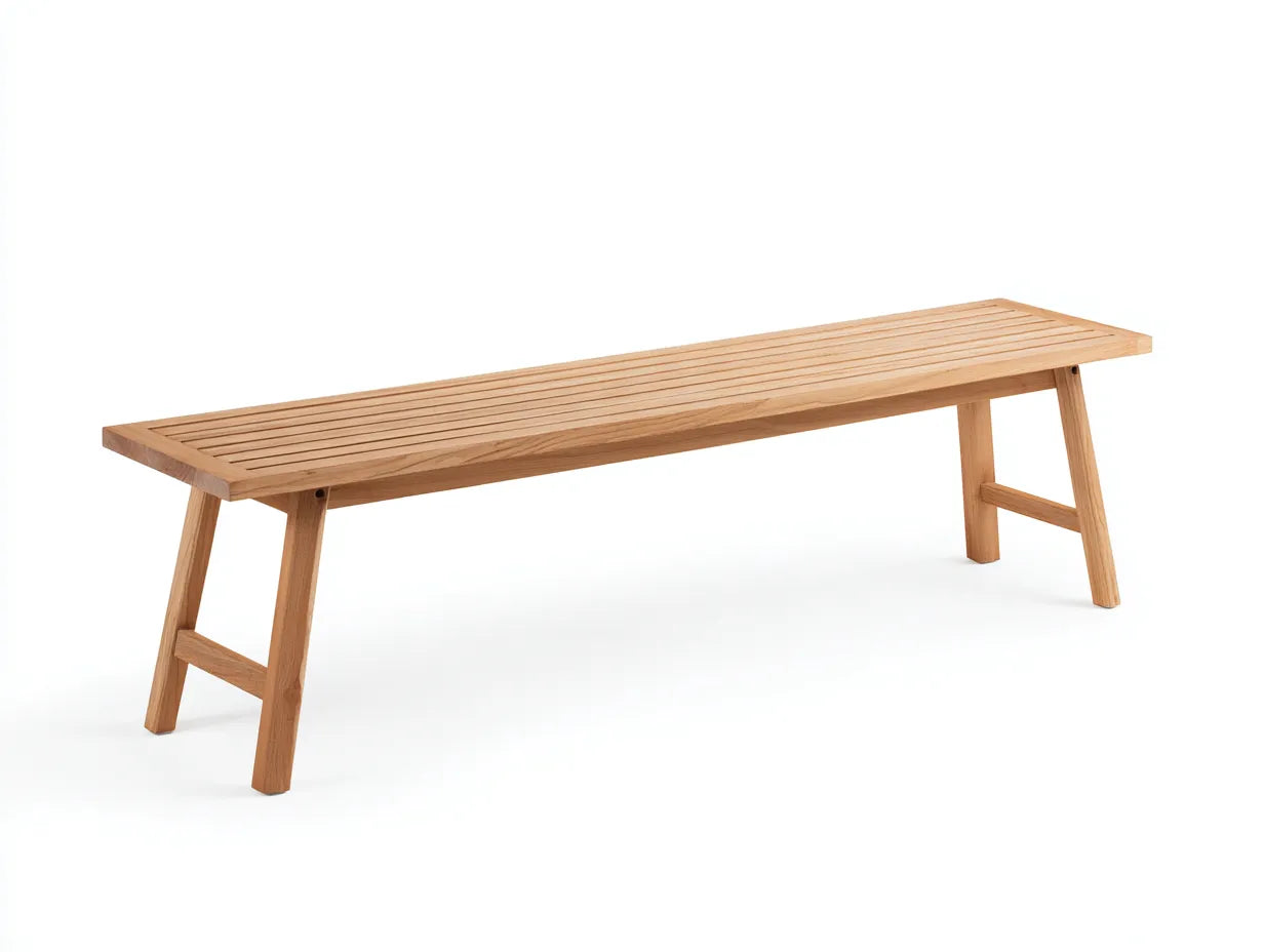 Panca Da Esterno 180×45×45 cm - legno teak naturale - stile moderno per giardino