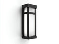 Lampada da parete per esterni 18×15×48 cm - nero - diffusore scanalato verticale