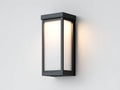Lampada da parete per esterni 22×17×44 cm - nero - diffusore opalino moderno